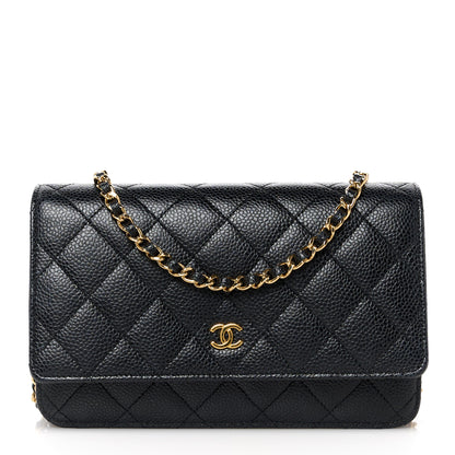 Chanel Caviar Quilted Wallet on Chain WOC Black 1 of 12