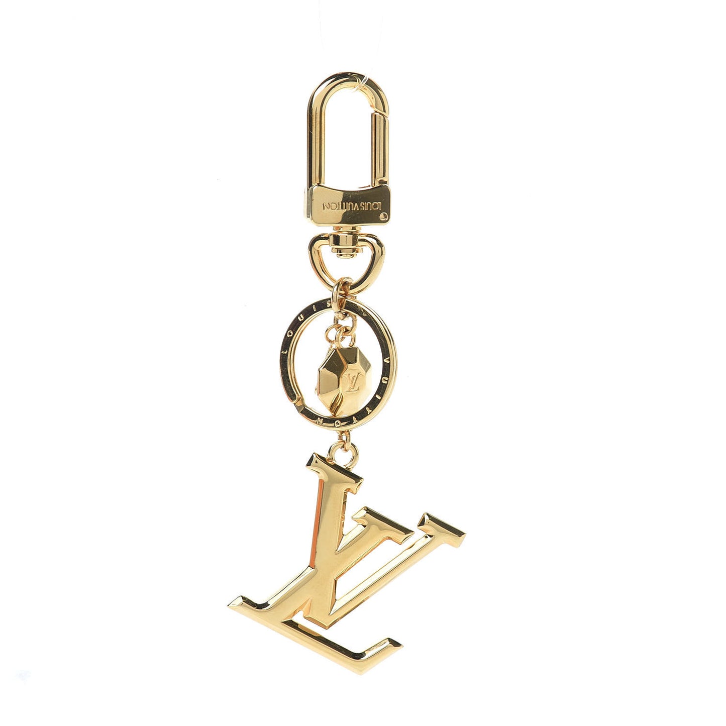 LV Facettes Bag Charm Key Holder Gold
