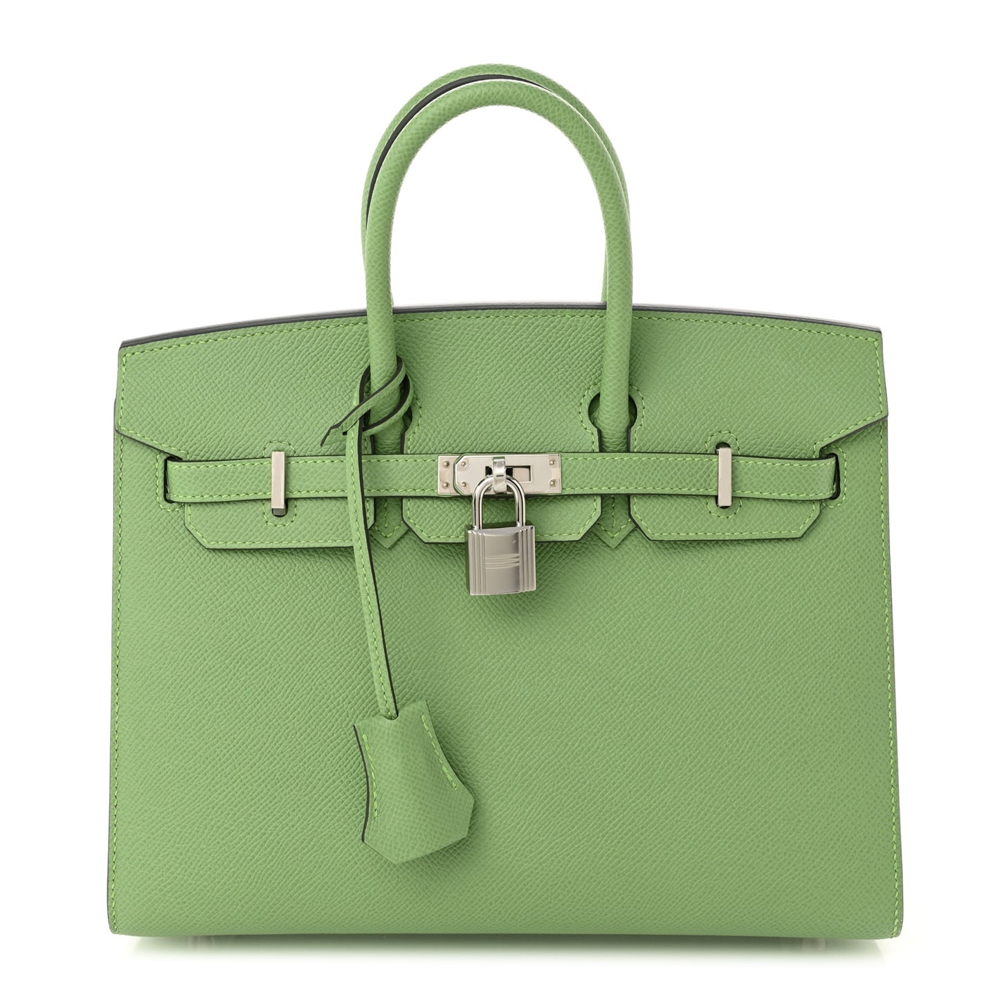 Epsom Birkin Sellier 25 Vert Criquet