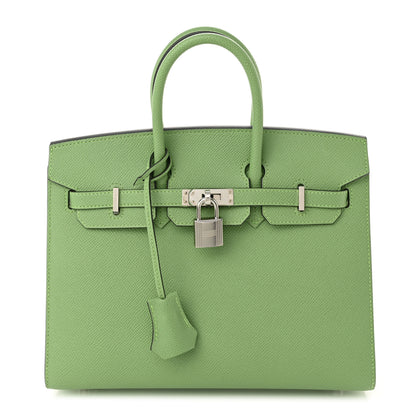 Hermes Epsom Birkin Sellier 25 Vert Criquet 1 of 11