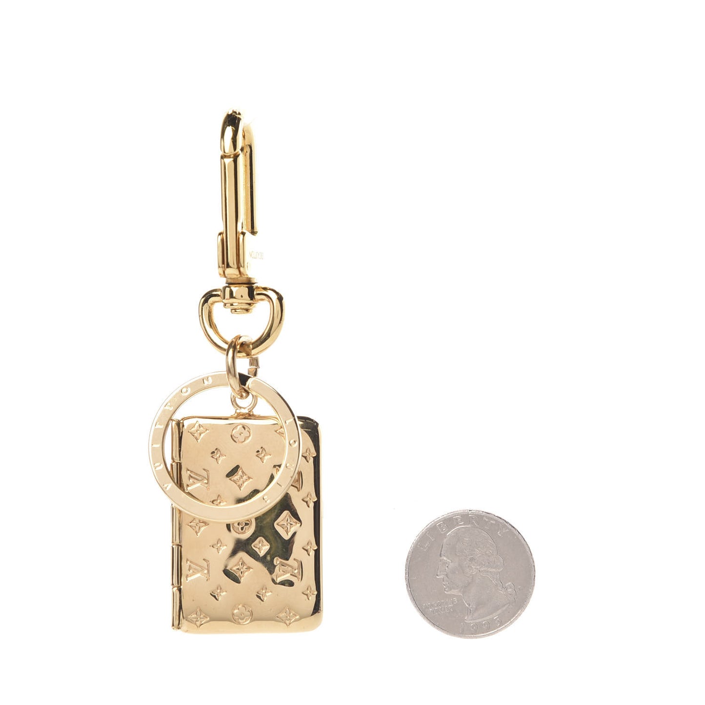 Love Note Envelope Bag Charm Key Holder Gold