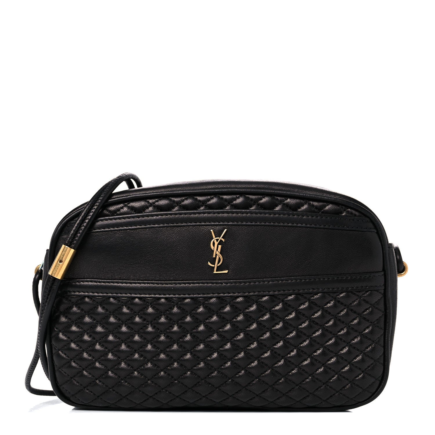 Saint Laurent Lambskin Quilted Victoire Camera Bag Black 1 of 11