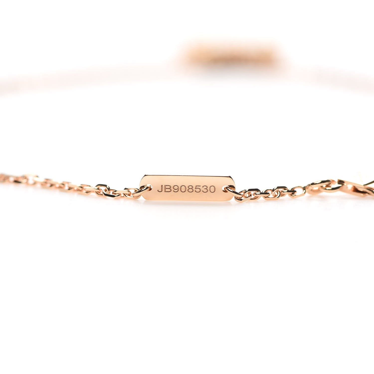 Van Cleef & Arpels 18K Rose Gold Gray Mother of Pearl Vintage Alhambra Pendant Necklace 5 of 6