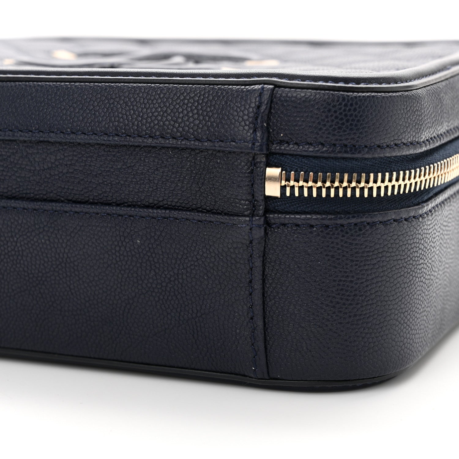 Chanel Caviar Quilted Medium CC Filigree Vanity Case Navy 10 of 11