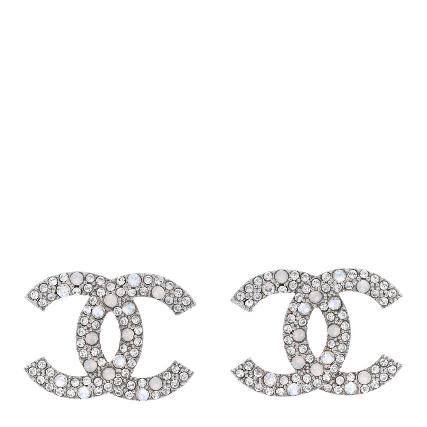 Crystal Timeless CC Earrings Silver