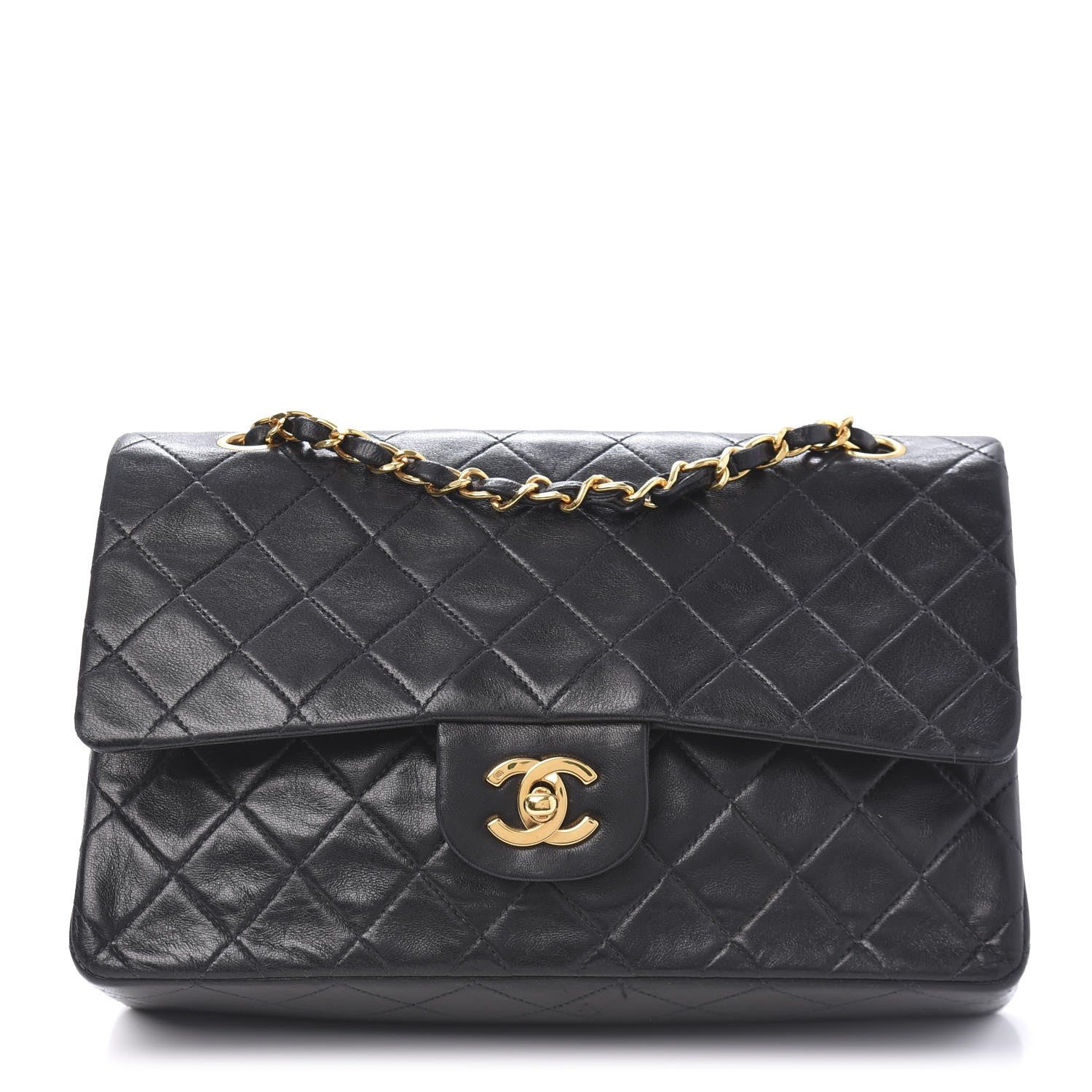 Chanel Lambskin Quilted Medium Double Flap Black 1 of 13