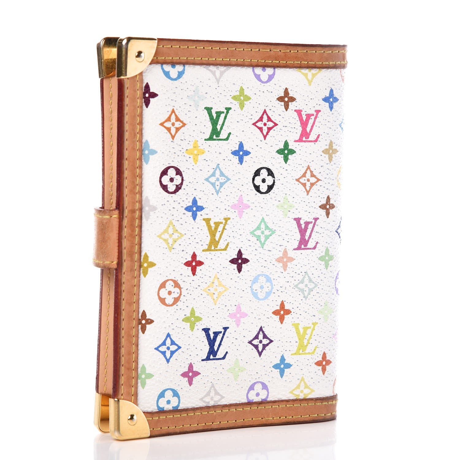 Louis Vuitton Monogram Multicolor Small Ring Agenda Cover White 3 of 8