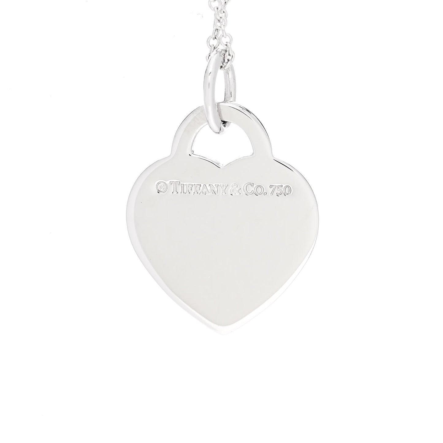 18K White Gold Return to Tiffany Heart Tag Pendant Necklace
