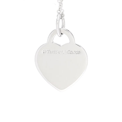 Tiffany 18K White Gold Return to Tiffany Heart Tag Pendant Necklace 4 of 5
