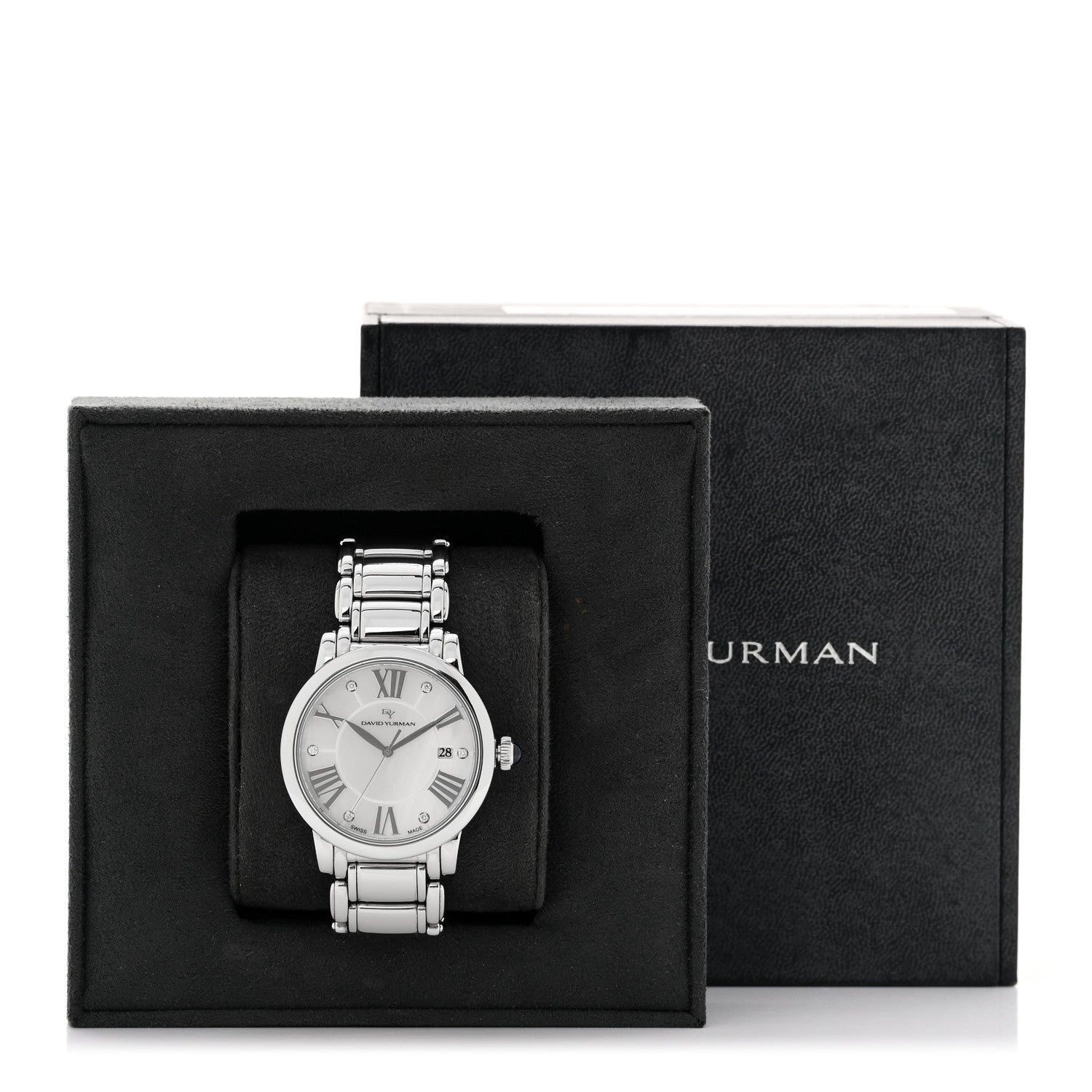 David Yurman Stainless Steel Diamond Mother of Pearl 38mm Classic Quartz Watch 5 of 5