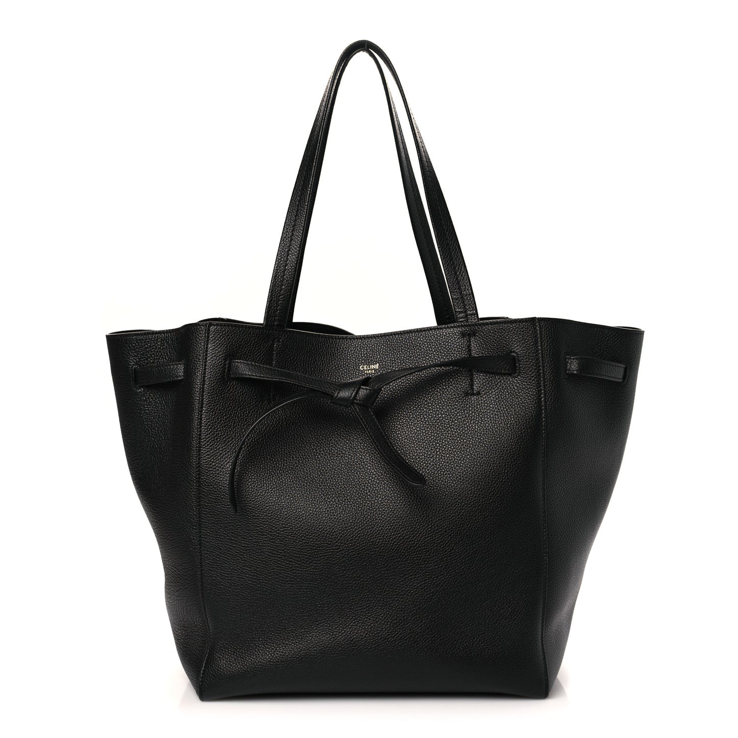 Soft Grained Calfskin Small Belt Cabas Phantom Black