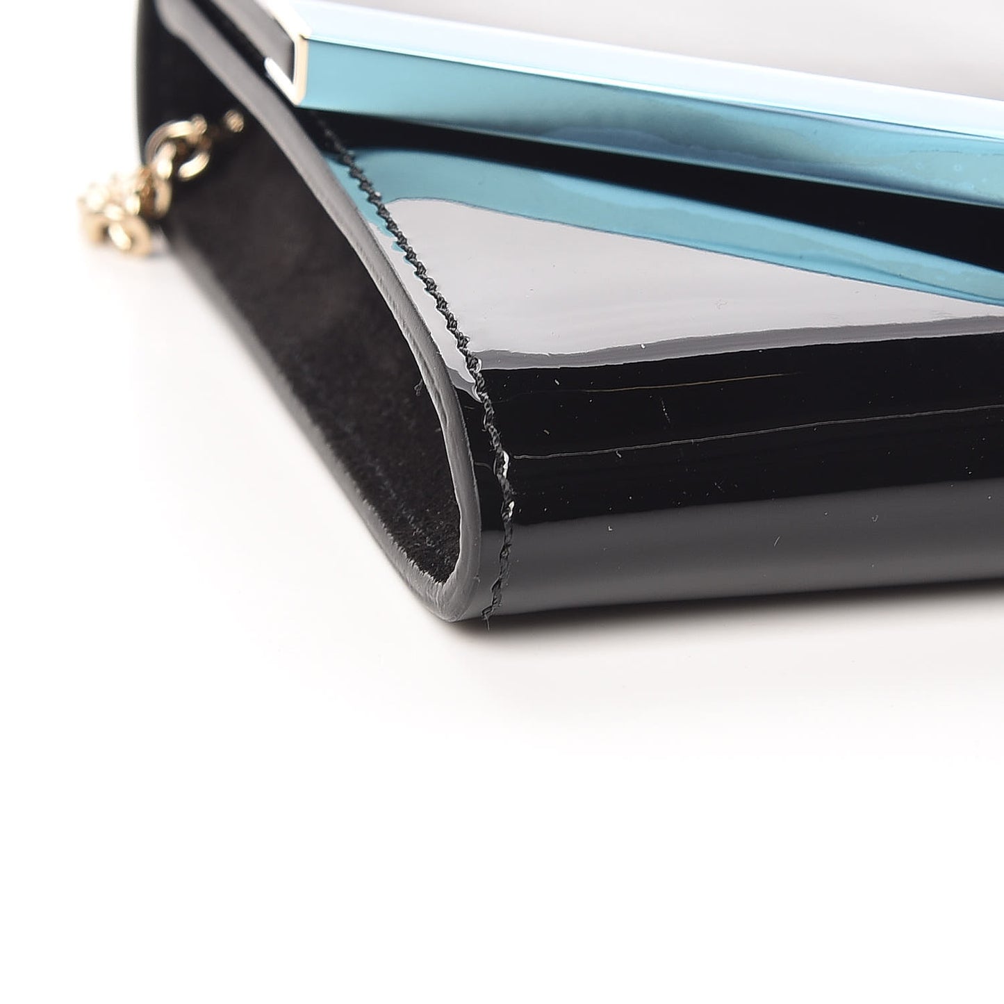 Patent Emmie Clutch Bag Black