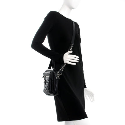 Chanel Crumpled Calfskin Camera Case Black 2 of 8