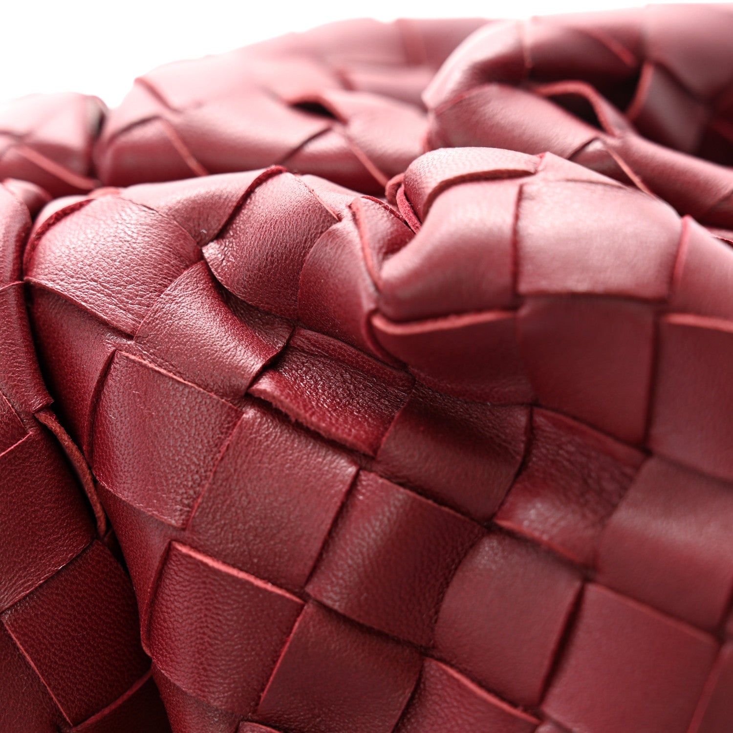 Bottega Veneta Nappa Maxi Intrecciato The Pouch Oversized Clutch Bordeaux 8 of 10