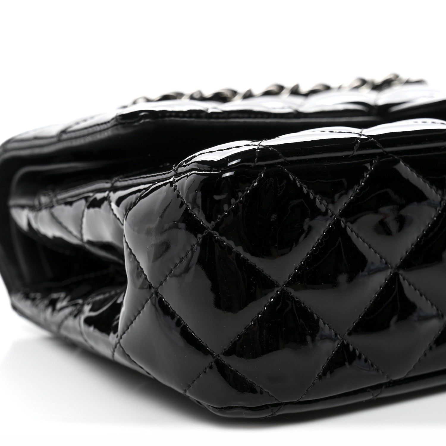 Chanel Patent Quilted Medium Double Flap Black 9 of 12