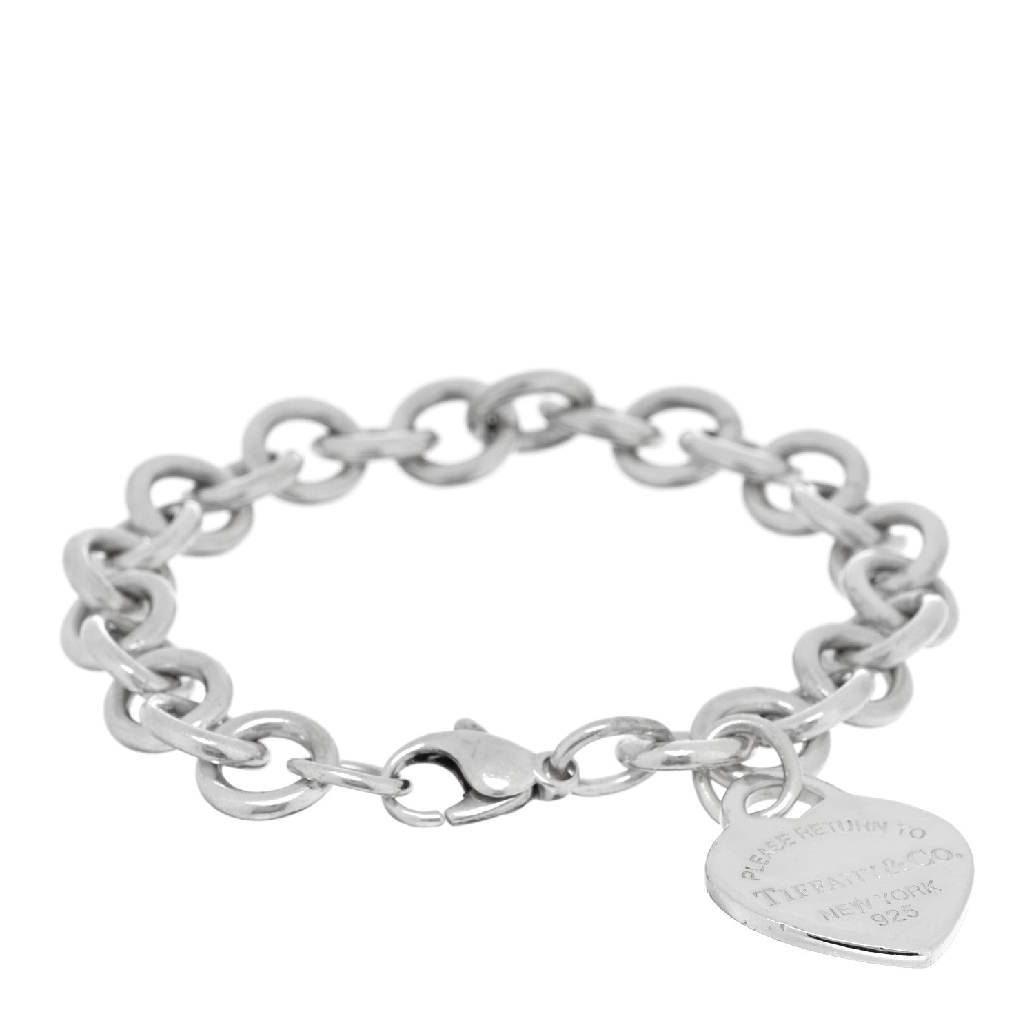 Tiffany Sterling Silver Return to Tiffany Heart Tag Charm Bracelet 1 of 3