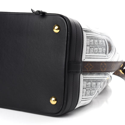Louis Vuitton X FORNASETTI Calfskin Architettura Noe MM Black White 8 of 8