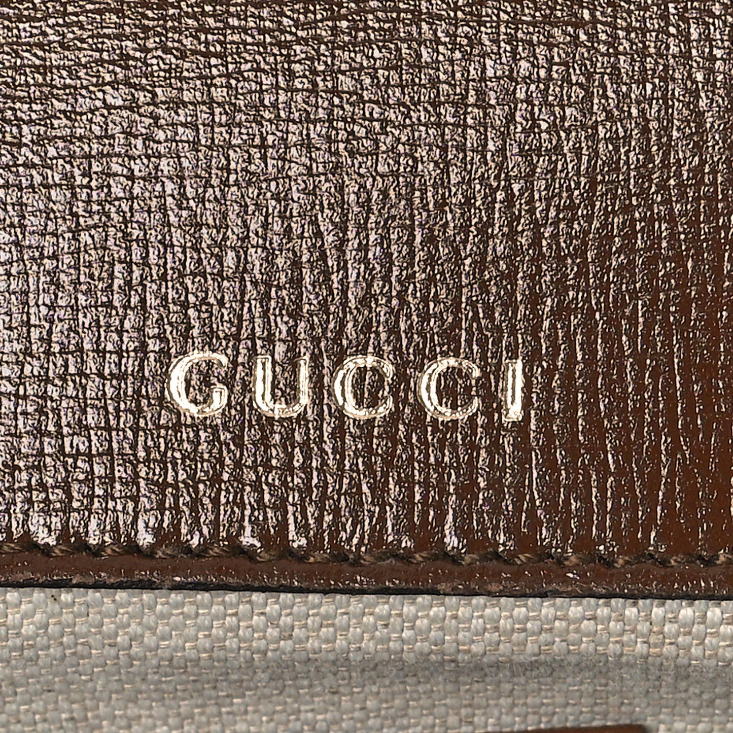 GG Supreme Monogram Web Mini Horsebit 1955 Shoulder Bag Beige Brown Sugar