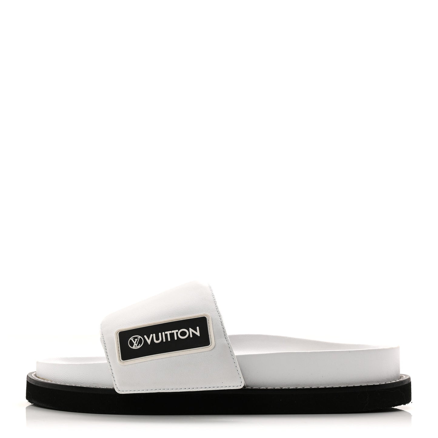 Calfskin Sunset Flat Mule Sandals 39 White
