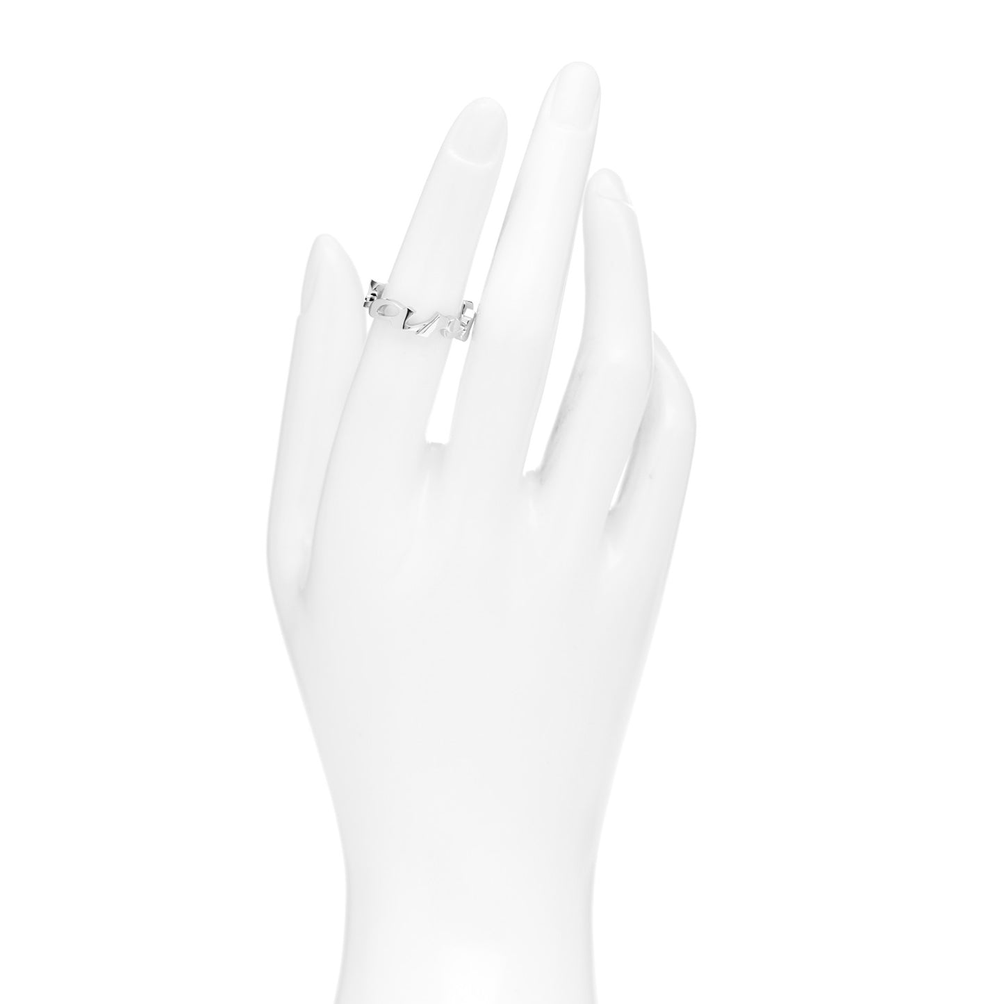18K White Gold Signature Ring 51 5.75