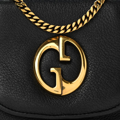 Gucci Pebbled Calfskin Small 1973 Chain Shoulder Bag Black 3 of 10