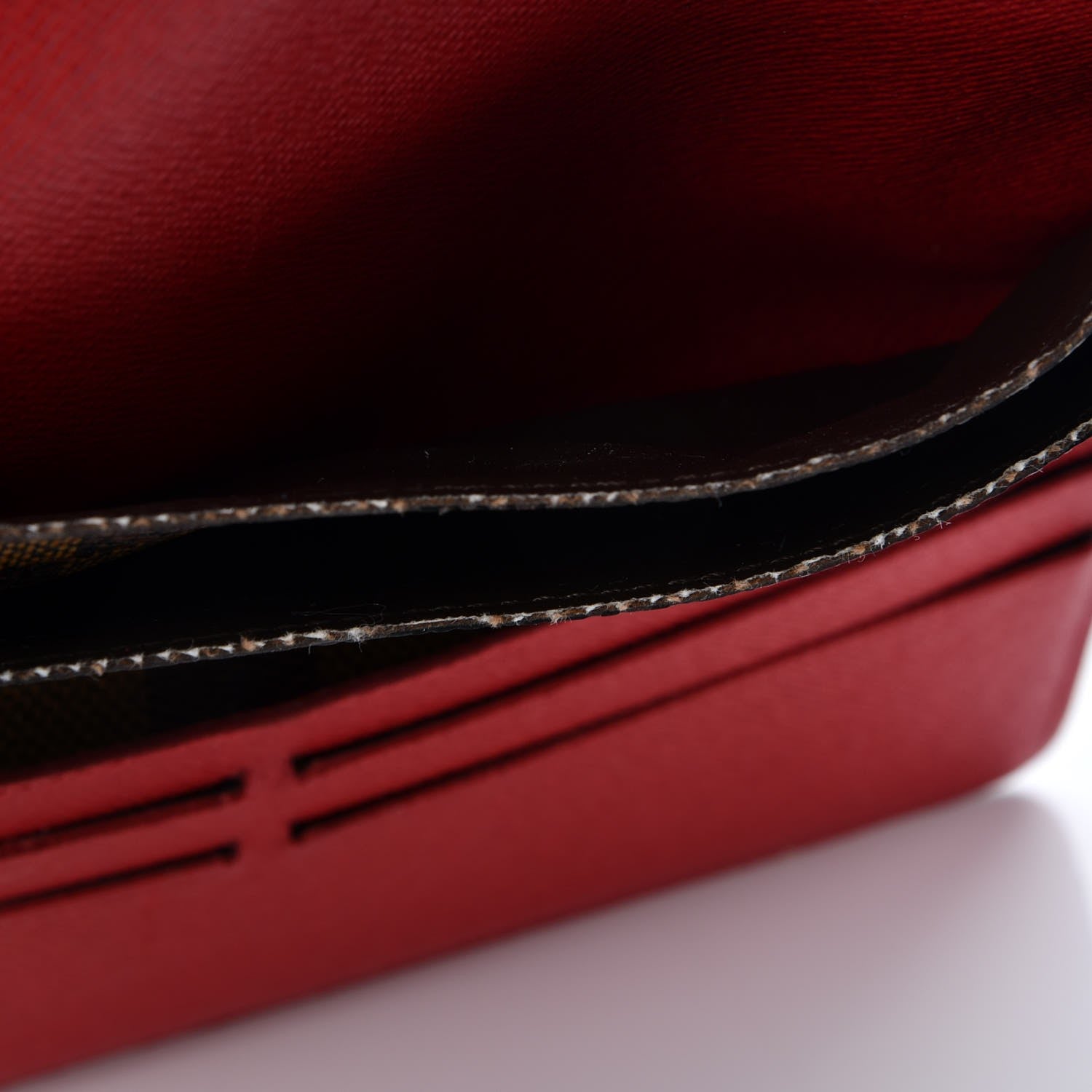Louis Vuitton Damier Ebene Josephine Wallet Red 9 of 11