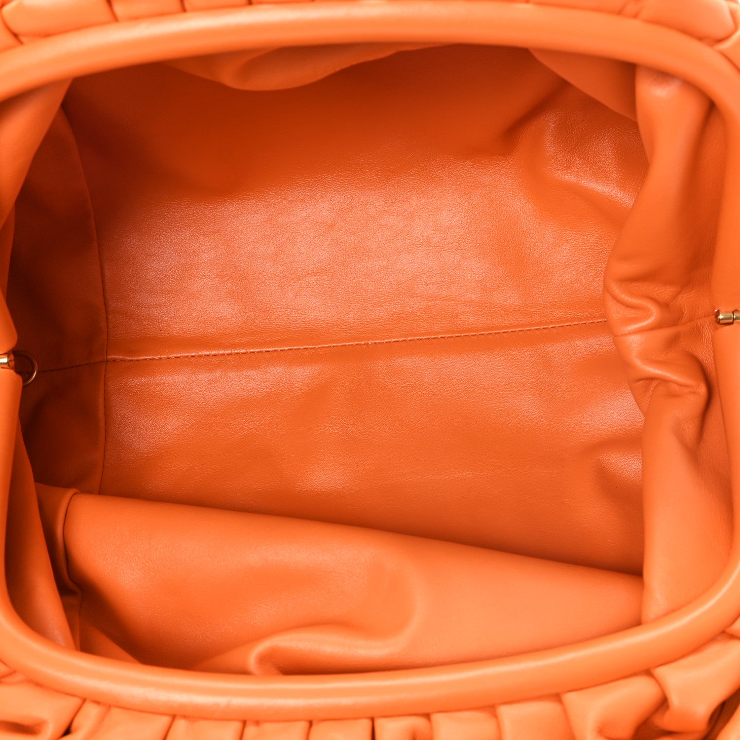 Bottega Veneta Smooth Butter Calf The Pouch Oversized Clutch Burnt Orange 5 of 8