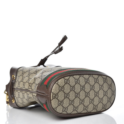 Gucci GG Supreme Monogram Web Small Ophidia Bucket Bag Brown 4 of 9