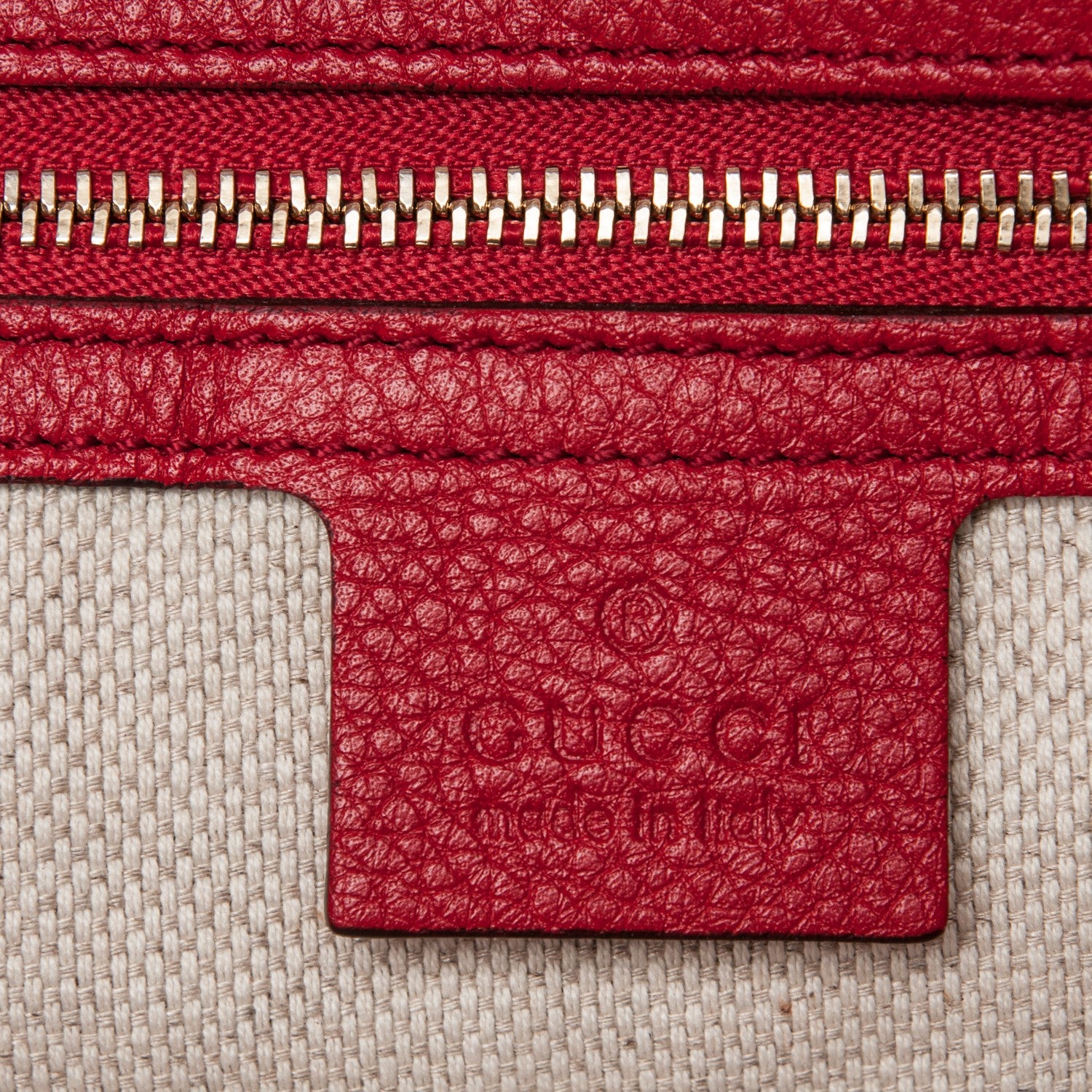 Gucci Pebbled Calfskin Medium Soho Shoulder Bag Tabasco Red 6 of 7