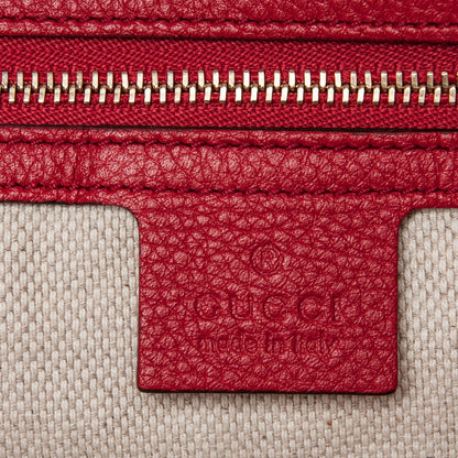 Gucci Pebbled Calfskin Medium Soho Shoulder Bag Tabasco Red 6 of 7