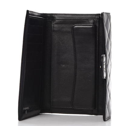 Chanel Lambskin Quilted Large Flap Wallet Black 5 of 8
