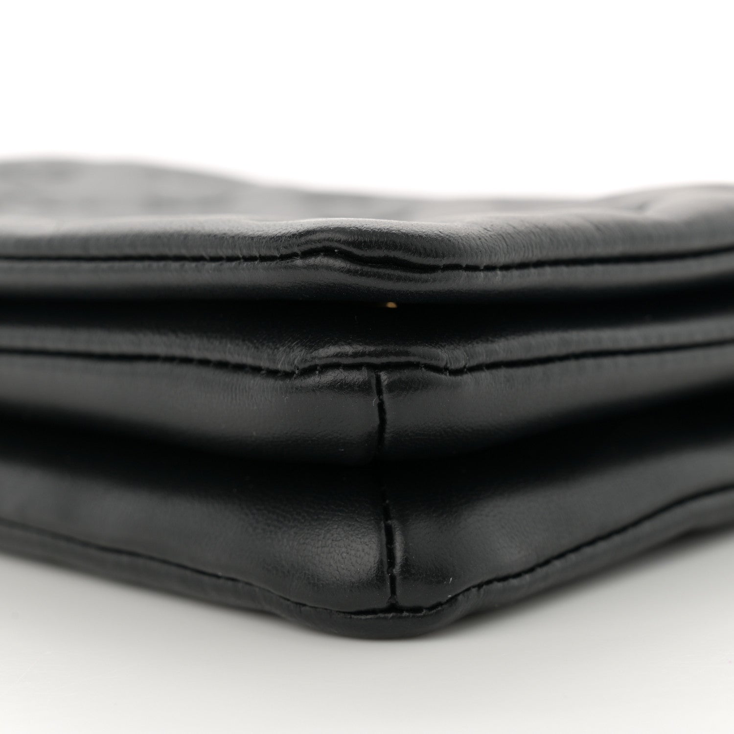 Louis Vuitton Lambskin Embossed Monogram Pochette Coussin Black 9 of 10