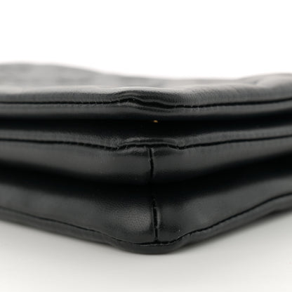 Louis Vuitton Lambskin Embossed Monogram Pochette Coussin Black 9 of 10