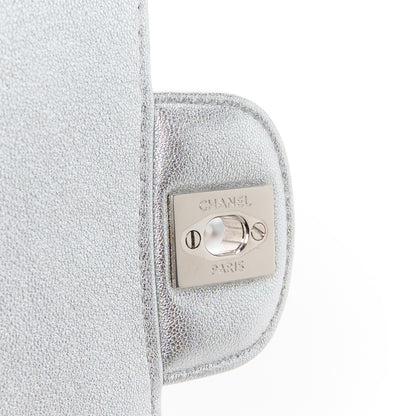 Chanel Metallic Lambskin Quilted Mini Rectangular Flap Silver 7 of 13