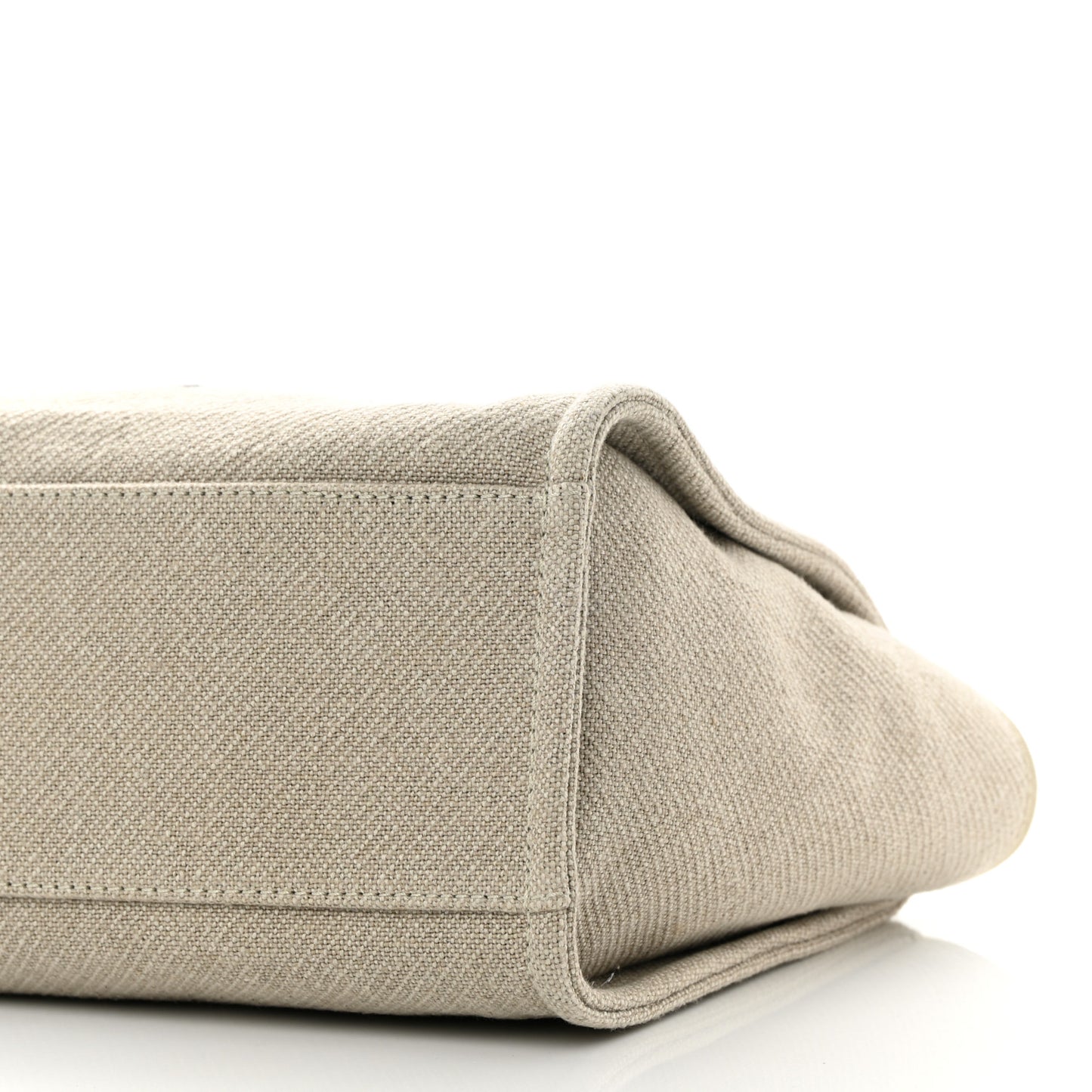 Mixed Fibers Small Deauville Tote Beige Black