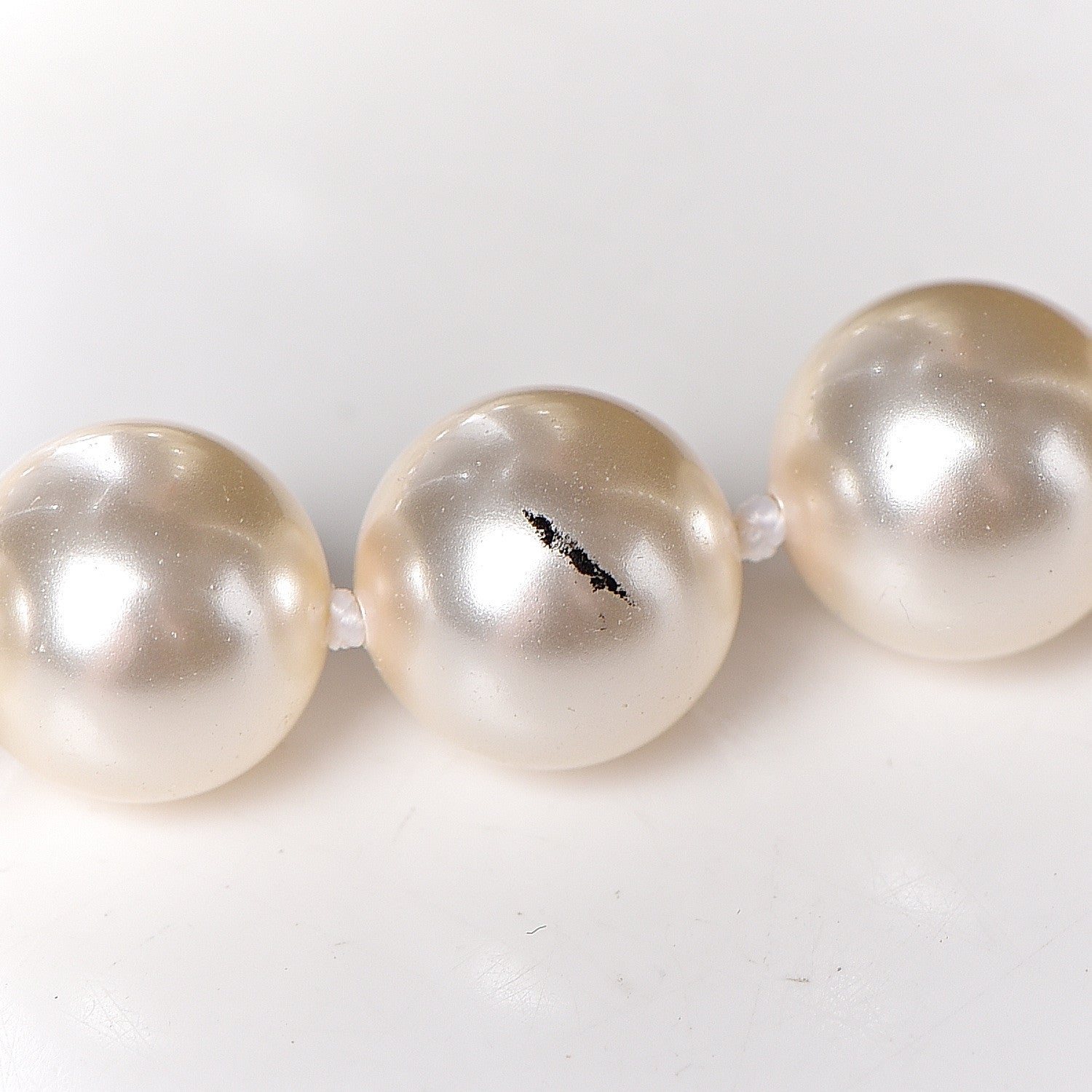 Chanel Pearl Gripoix CC Long Strand Necklace Gold Red 6 of 8