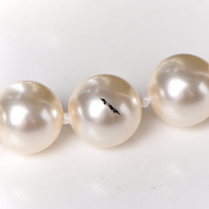 Chanel Pearl Gripoix CC Long Strand Necklace Gold Red 6 of 8