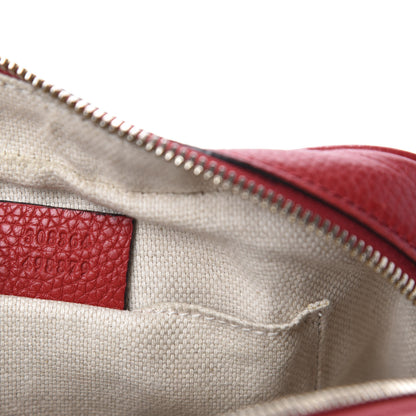 Gucci Pebbled Calfskin Small Soho Disco Bag Tabasco Red 11 of 12