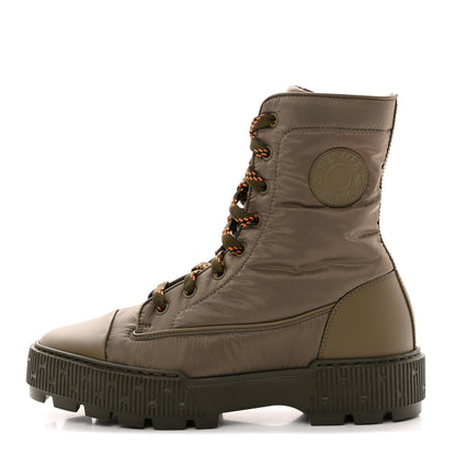 Hermes Calfskin Parachute Fresh Ankle Boots 37 Khaki 1 of 10