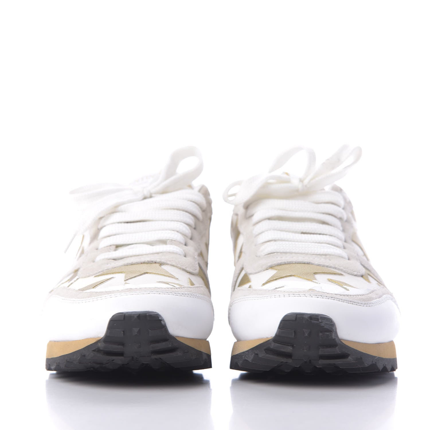 Valentino Garavani Nappa Suede Camustars Womens Rockrunner Sneakers 38.5 White 2 of 11