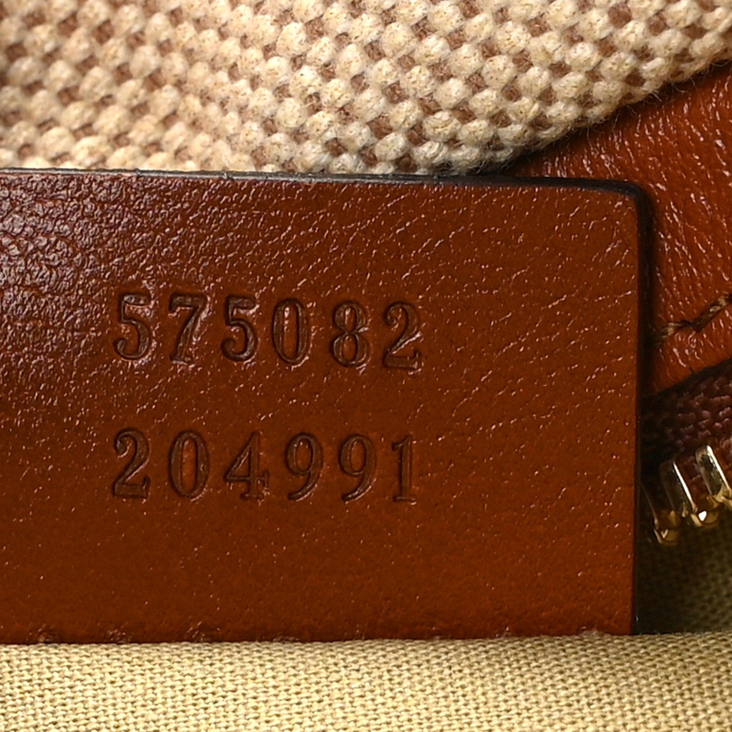 Vintage Canvas Web Belt Bag Sand Cuir