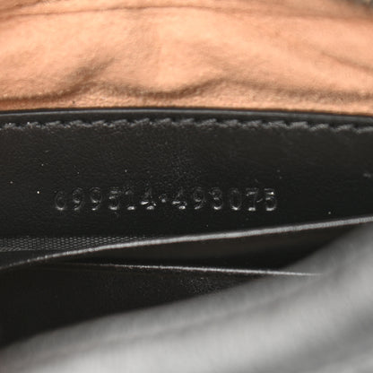 Gucci Calfskin Matelasse Chevron Mini GG Marmont Half Moon Hobo Black 7 of 11