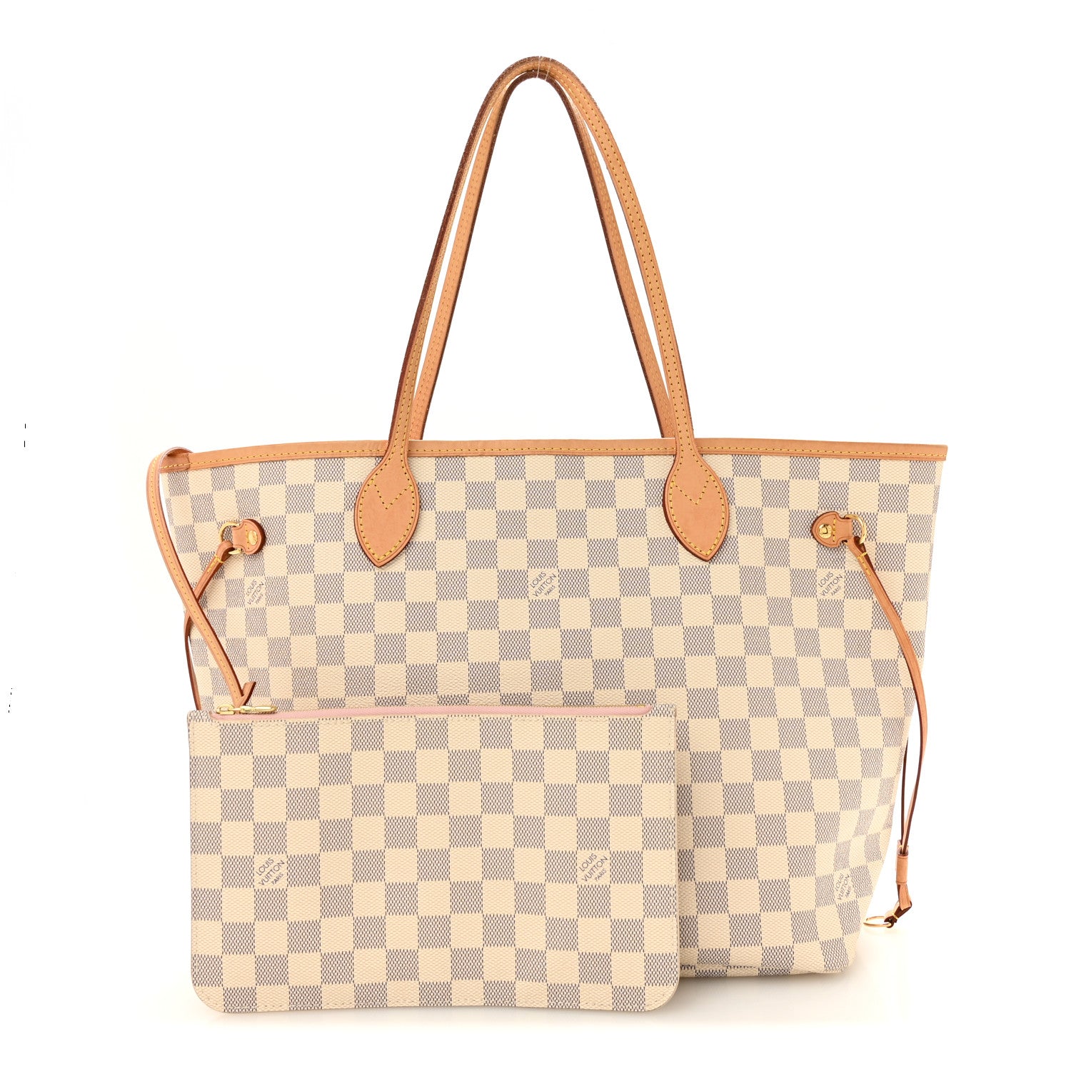 Louis Vuitton Damier Azur Neo Neverfull MM Rose Ballerine 3 of 13