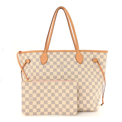 Louis Vuitton Damier Azur Neo Neverfull MM Rose Ballerine 3 of 13