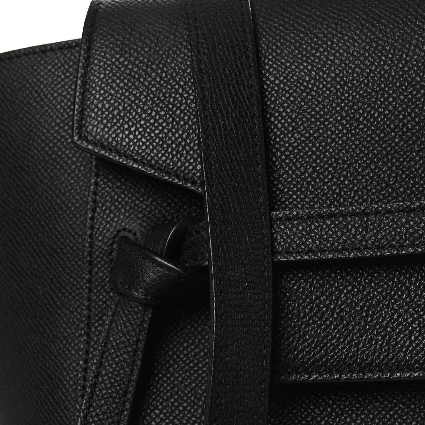 Grained Calfskin Mini Belt Bag Black