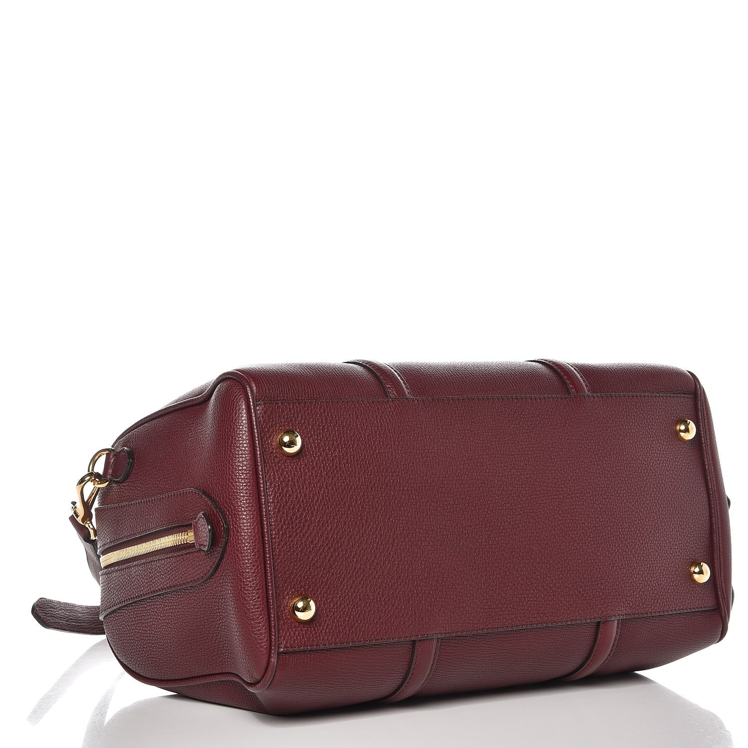 Burberry Derby Calfskin Medium Alchester Bowling Bag Mahogany Red 5 of 8
