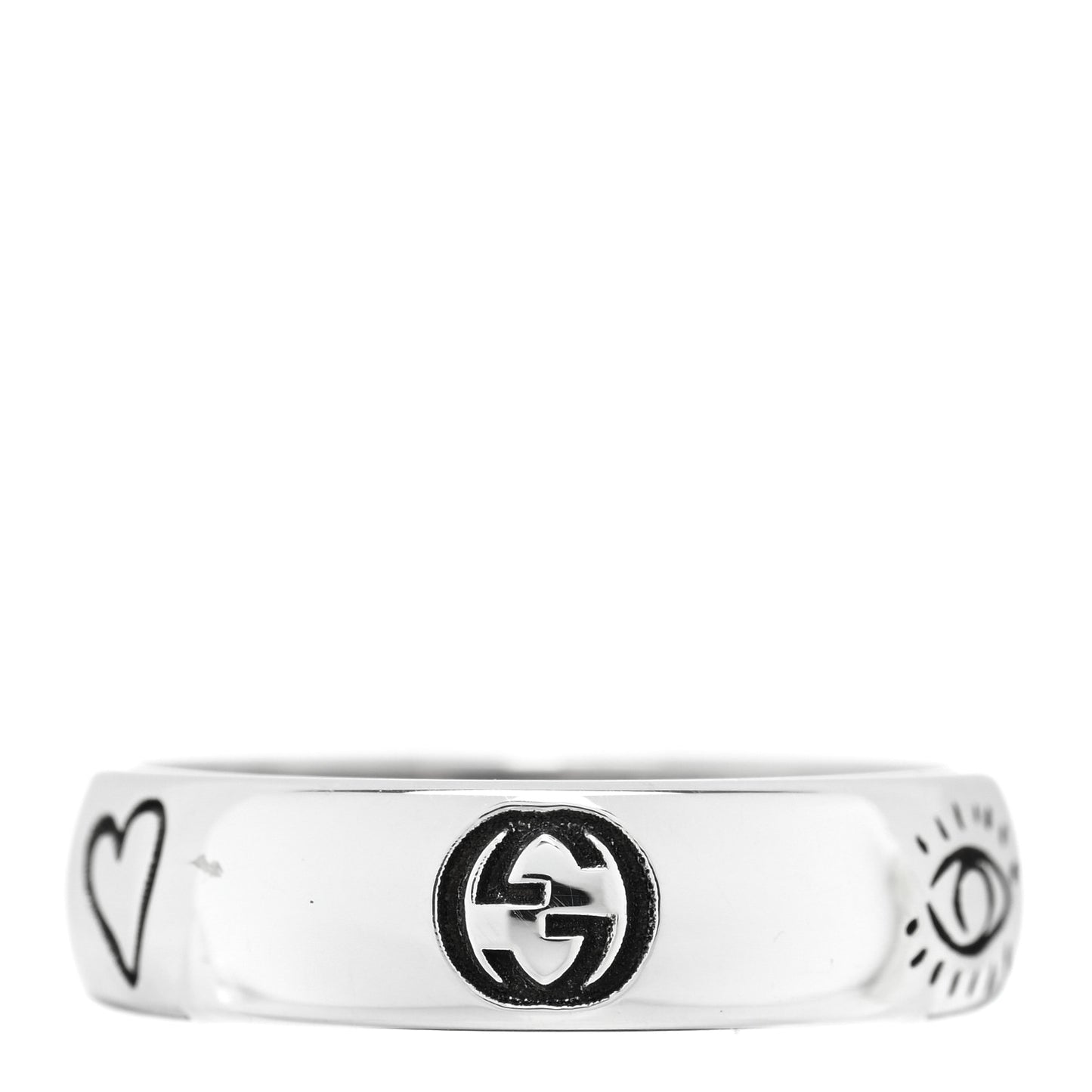 Sterling Silver Blind for Love Band Ring 52 6