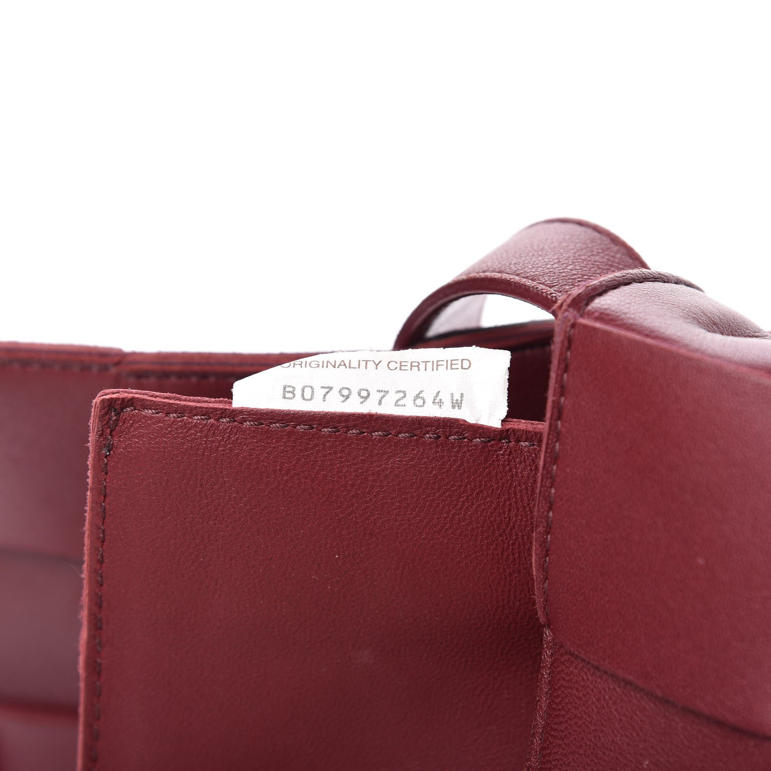 Bottega Veneta Lambskin Maxi Intrecciato Cassette Crossbody Bag Bordeaux 9 of 9
