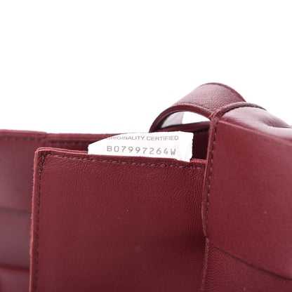 Bottega Veneta Lambskin Maxi Intrecciato Cassette Crossbody Bag Bordeaux 9 of 9