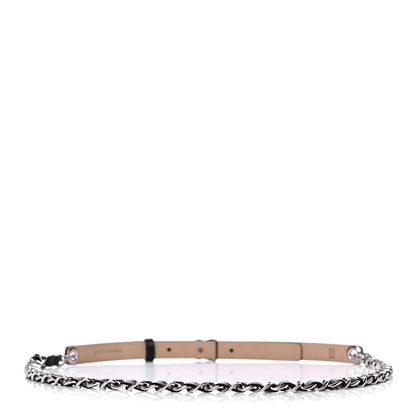 Chanel Lambskin CC Chain Belt 85 34 Black Silver 2 of 7